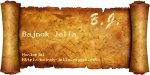 Bajnok Jella névjegykártya